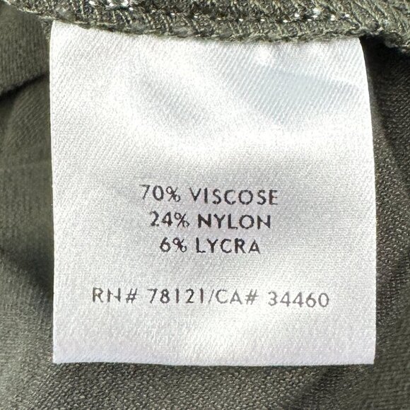 Eileen Fisher Stretch Crepe Pull-On Olive Color Cropped Pants Women's Size XL - Picture 5 of 6